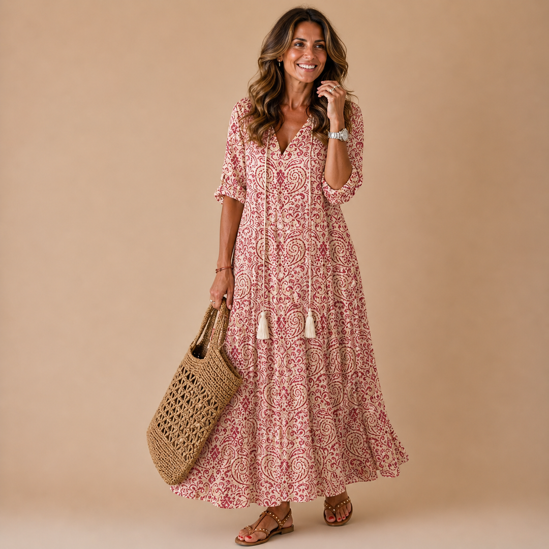 LANA | Figure-Flattering Boho Maxi Dress