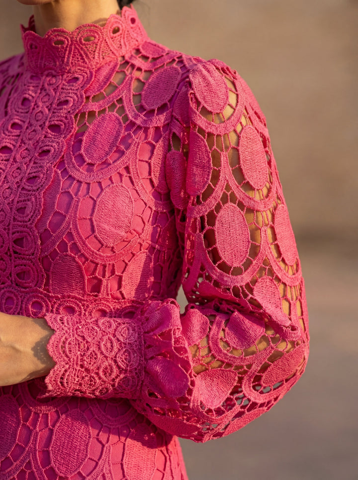 CLAIRE | Elegant Lace Maxi Dress with Long Sleeves
